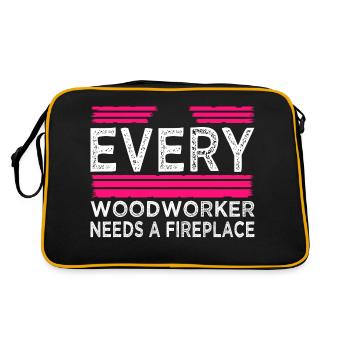 citation drôle d’artisans outils de conception meilleure foresterie - Sac Retro - noir/or - Dos