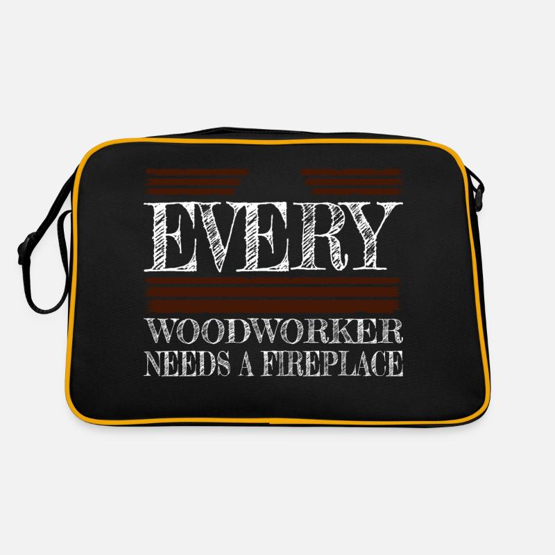 funny craftsmen design logging carpenter plumber Retro Tasche