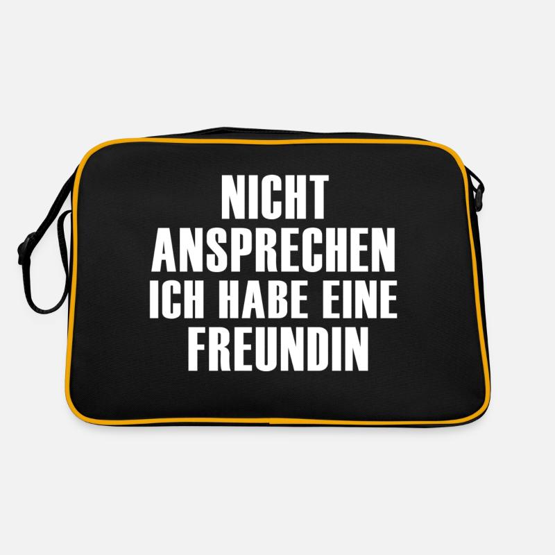 nicht ansprechen ich habe eine Freundin JGA Retro Tasche