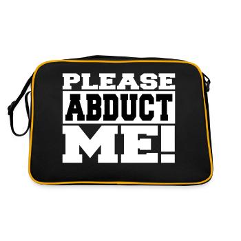 alien pun statement alien lover happy - Retro Bag - black/gold - Back