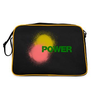 Power - Retro Tasche - Schwarz/Gold - Hinten
