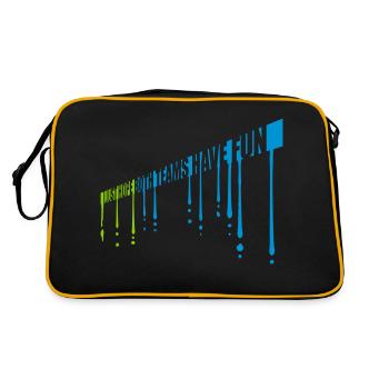 Both Teams Have Fun - Retro Tasche - Schwarz/Gold - Hinten
