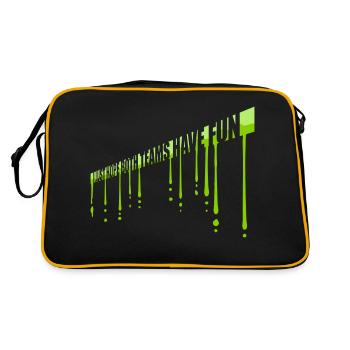 Both Teams Have Fun - Retro Tasche - Schwarz/Gold - Hinten