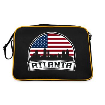 Atlanta Skyline - Retro Bag - black/gold - Back