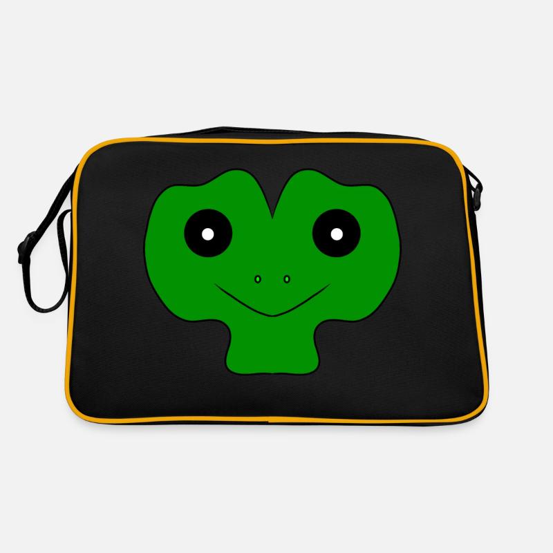 Funny frog face Retro Bag