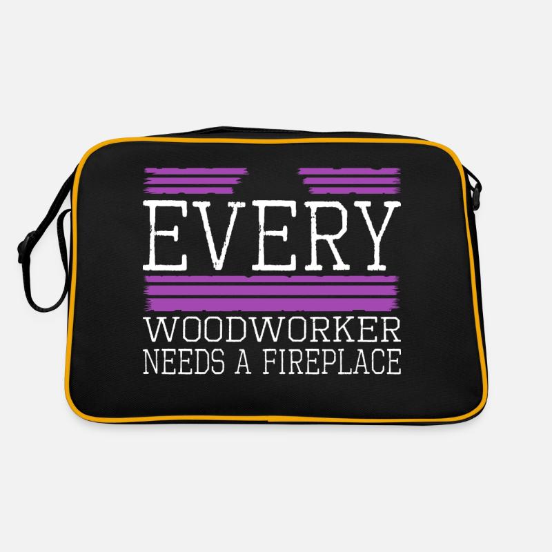 carpenter saw carpentry carpenter funny Retro Tasche