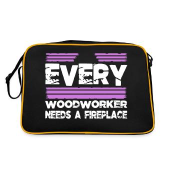 apprentice tree feller love - Retro Bag - black/gold - Back