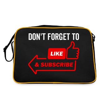 N’oubliez pas d’aimer et de vous abonner - Sac Retro - noir/or - Dos