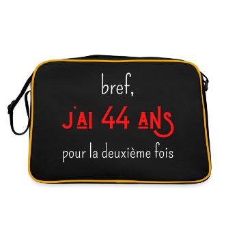 bref j'ai un 44 ans pour la deuxième fois - Sac Retro - noir/or - Dos