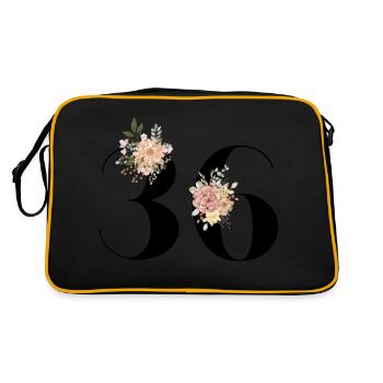 36th anniversary in bloom (Gift of 36 years) - Retro Bag - black/gold - Back