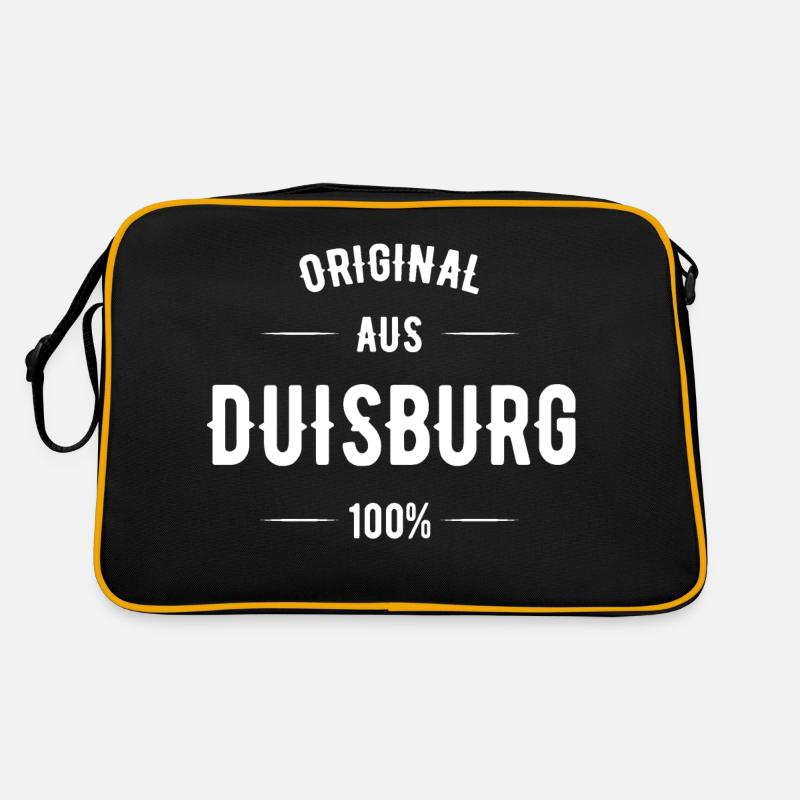 Duisburg - Retro Tasche - Schwarz/Gold