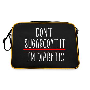 Citation drôle de diabétique - Sac Retro - noir/or - Dos