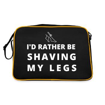 I'd rather be ... shaving my legs - funny - Sac Retro - noir/or - Dos