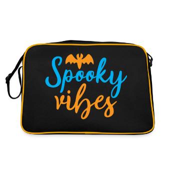 Spooky vibes- halloween humor - Retro Bag - black/gold - Back