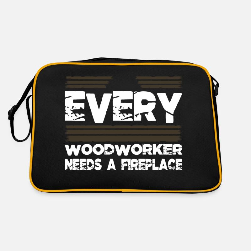 funshirt joke chainsaw grab present idea present present Retro Bag