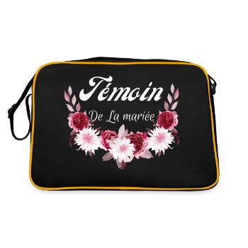 témoin de la mariée - Sac Retro - noir/or - Dos