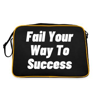 Fail Your Way To Success - Retro Bag - black/gold - Back