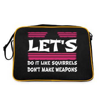 birthday present peace symbol disarmament love - Retro Bag - black/gold - Back