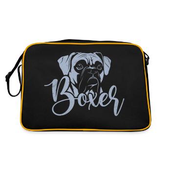 Boxer Boxer Chien Chien Chien Propriétaire Amoureux des chiens - Sac Retro - noir/or - Dos