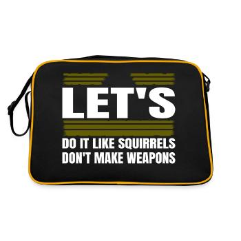 anti guerre dictons drôle hippie signe de paix anniversaire - Sac Retro - noir/or - Dos