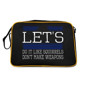 peace for paris pride gift idea humor - Retro Bag - black/gold - Back