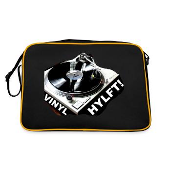 ZoffArt VINYL HYLFT! - Retro Tasche - Schwarz/Gold - Hinten