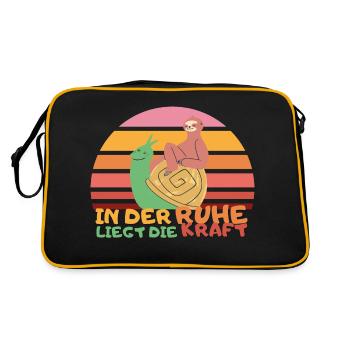 In der ruhe liegt die kraft mud run Hindernislauf - Retro Tasche - Schwarz/Gold - Hinten