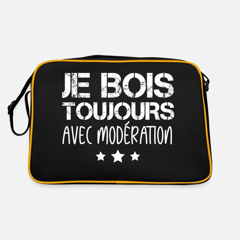 Je Bois Toujours Avec Modération Sac Retro