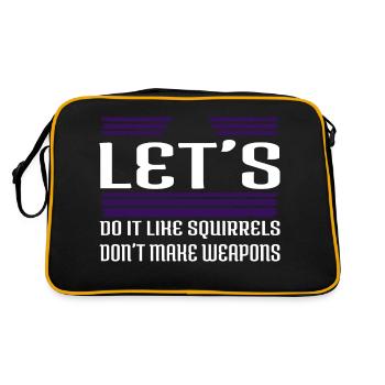 Jokes Funky Fun Gift Global Peace Hippy Pride - Retro Bag - black/gold - Back