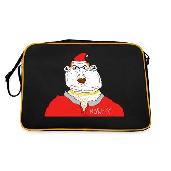 norf fc santa no text - Retro Bag - black/gold - Back