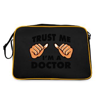 CROYEZ-MOI, JE SUIS MÉDECIN - Sac Retro - noir/or - Dos