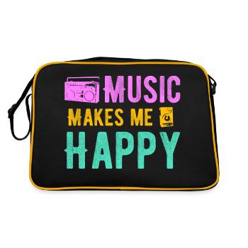 La musique me rend heureux - Sac Retro - noir/or - Dos
