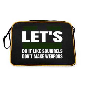 Cadeau de contre-culture anti-guerre de la paix - Sac Retro - noir/or - Dos
