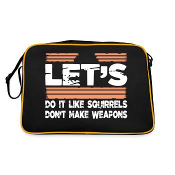 awesome bday present peace movement hippie - Retro Bag - black/gold - Back