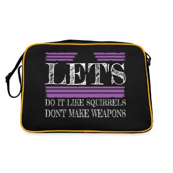 peace geek drôles dictons drôles citation verte funky - Sac Retro - noir/or - Dos