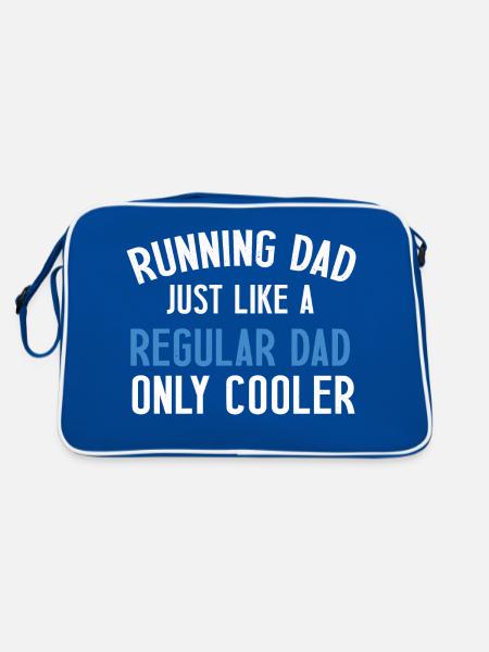 Running dada just like a regular dad only cooler - Sac Retro - bleu/blanc - Dos