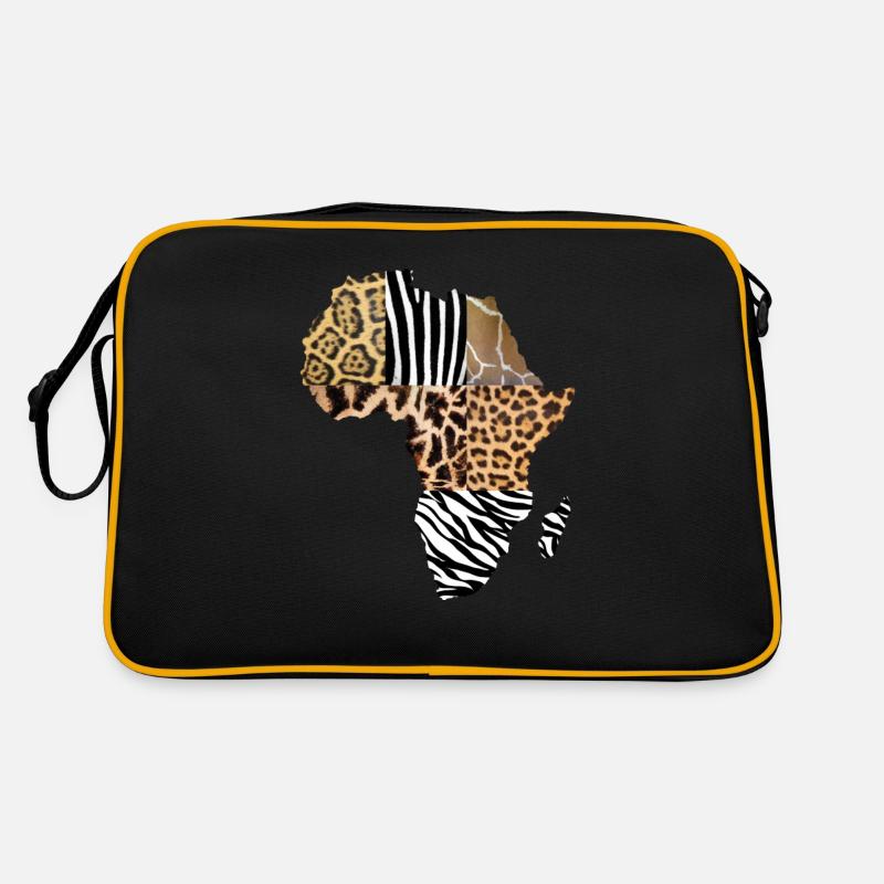 Afrika - Retro Tasche - Schwarz/Gold