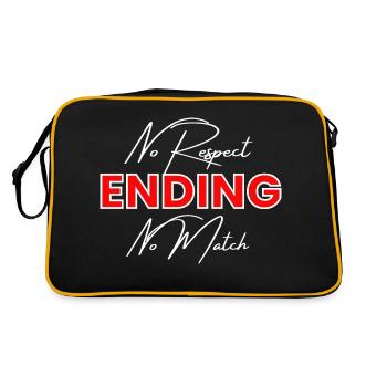 No respect, end of story (1) - Retro Bag - black/gold - Back