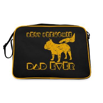 Meilleur papa Frenchie de tous les temps Français Bulldog Papa - Sac Retro - noir/or - Dos