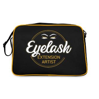 Eyelash Extension Artist - Retro Bag - black/gold - Back