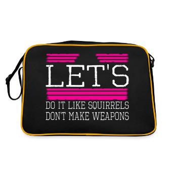 funky gift hippie heart funny - Retro Bag - black/gold - Back