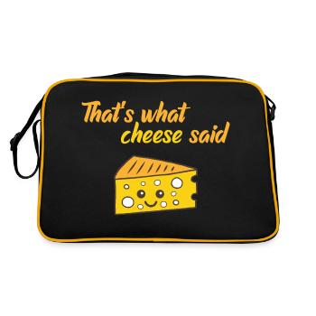 Funny That's What Cheese Said - Retro Bag - black/gold - Back