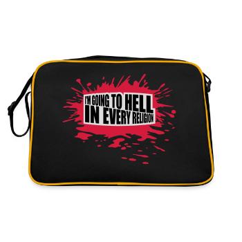 En allant en enfer - Sac Retro - noir/or - Dos