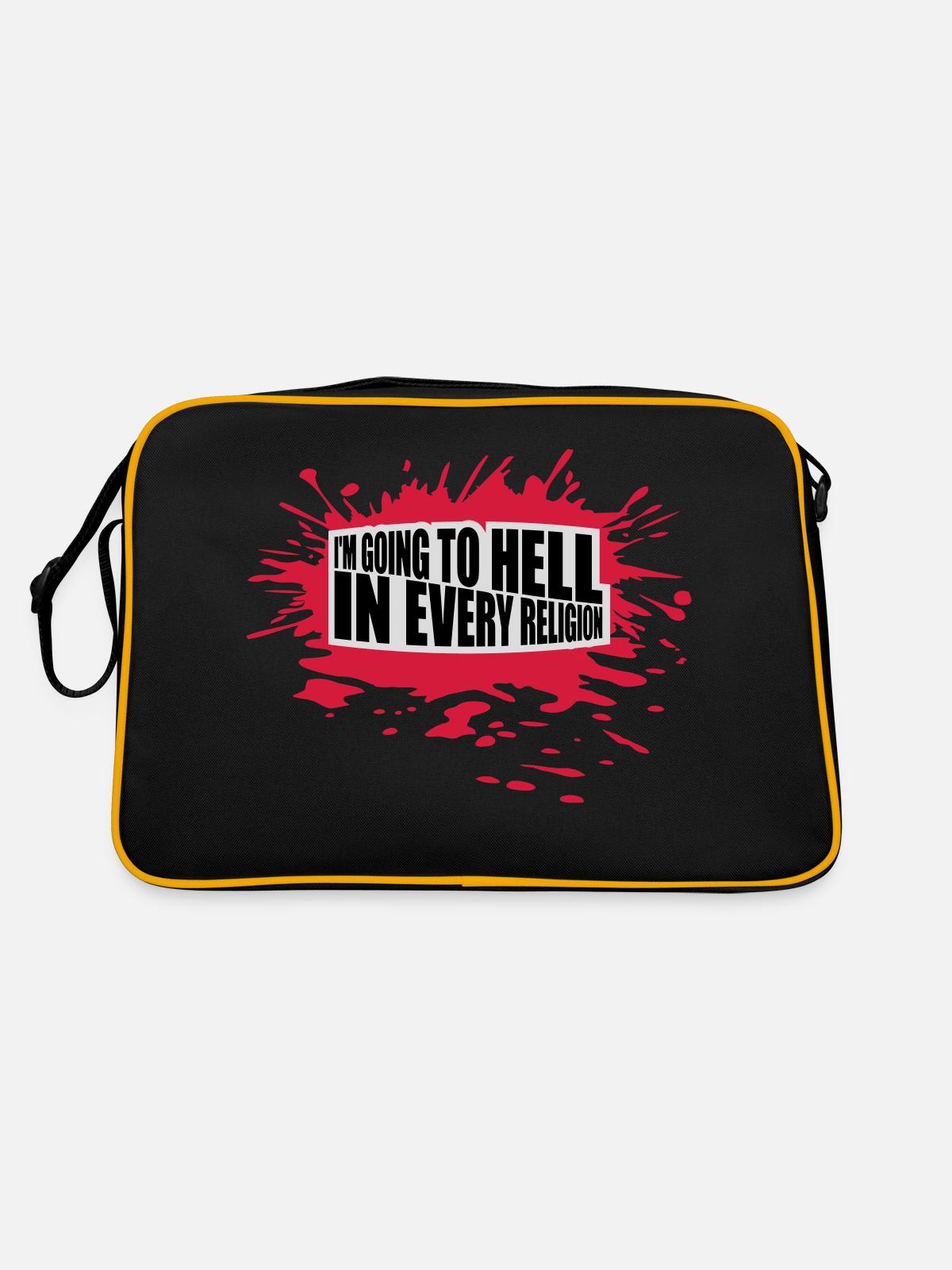 in going to hell - Retro Bag - black/gold - Back