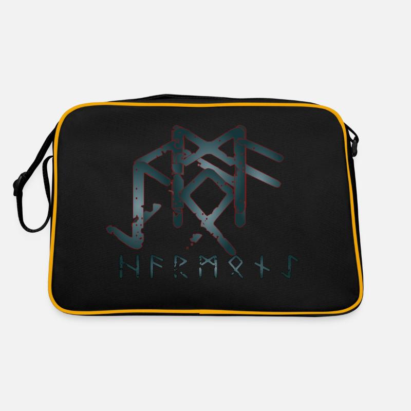 Harmony - Rune - Binderune - Sigille - Retro Tasche - Schwarz/Gold