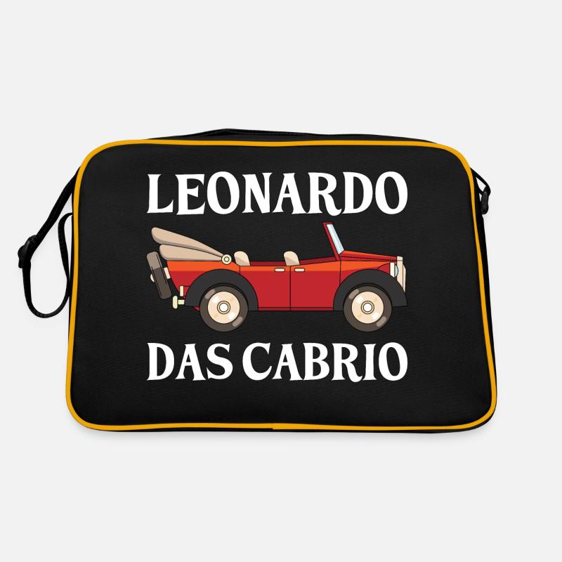 Leonardo das Cabrio lustig Geschenk Retro Tasche