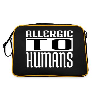 jokes birthday abduction animal @zackiinnitbrahhh - Retro Tasche - Schwarz/Gold - Hinten