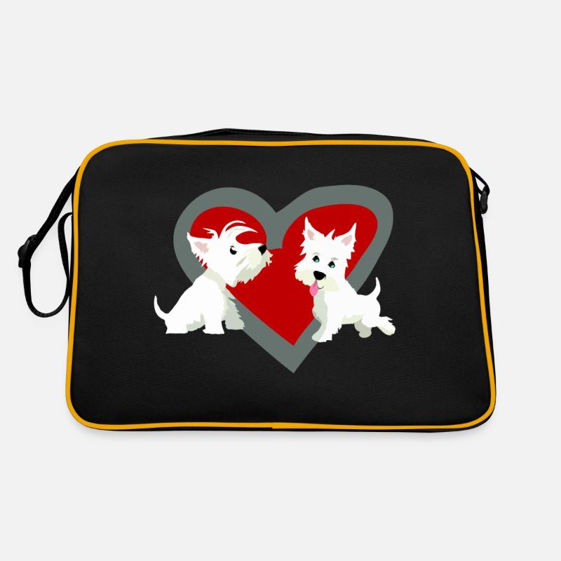 Saint-Valentin aimant les chiens Sac Retro