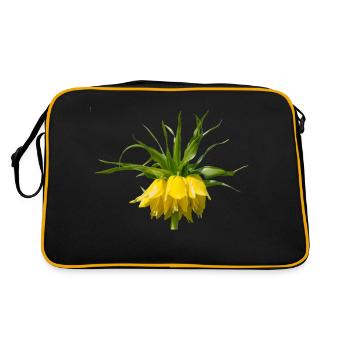 Couronne impériale Fleur de printemps Plante de lys Flore - Sac Retro - noir/or - Dos