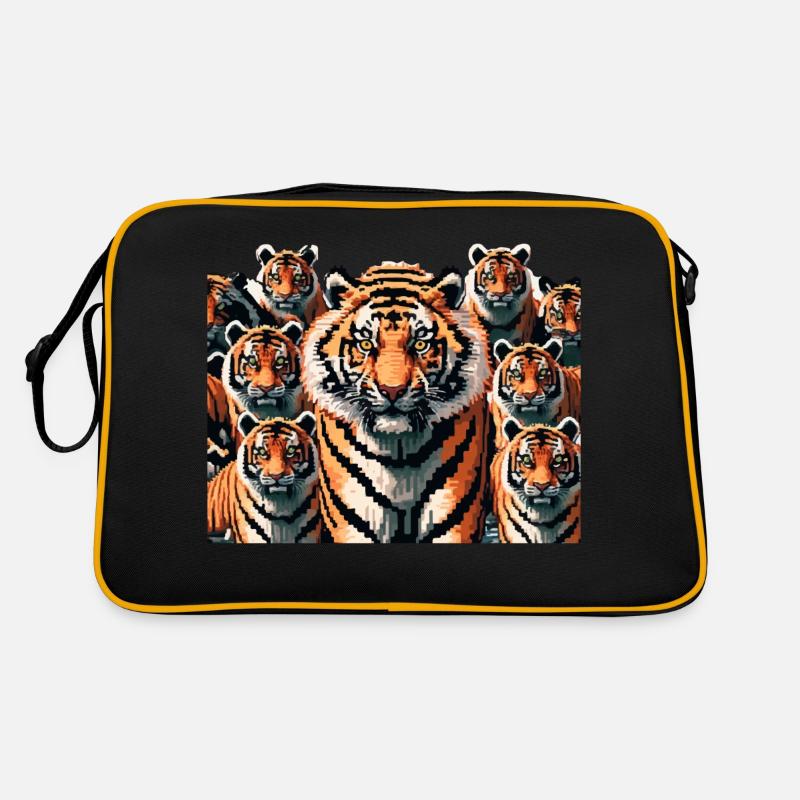 Tiger - Retro Tasche - Schwarz/Gold